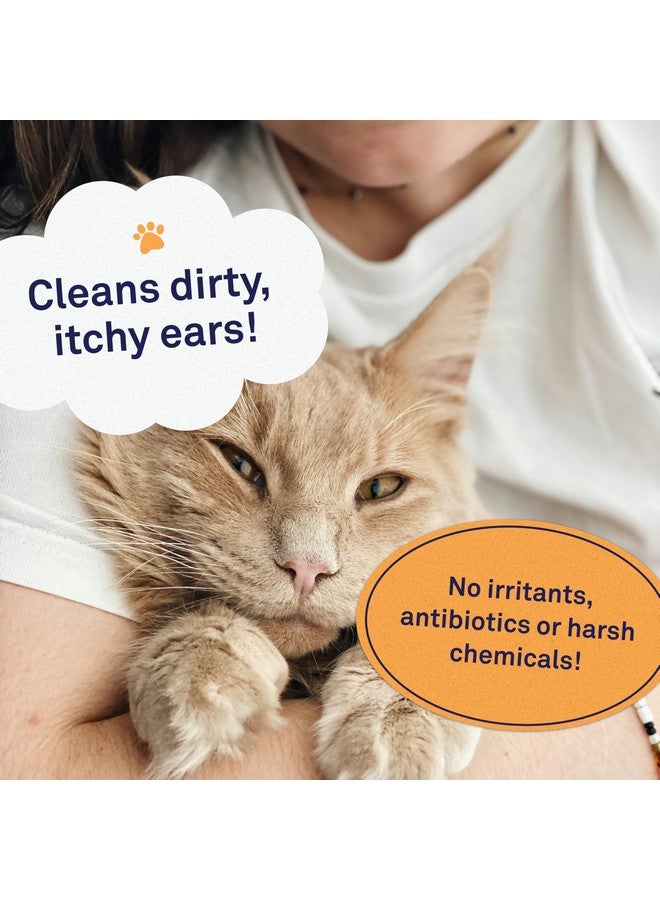 Petpost | Cat Ear Cleaner Wipes  Ultra Soft Cotton Pads In Coconut Oil Solution  Treatment For Removing Cat Ear Dirt & Wax 100 Ct. - Image 2