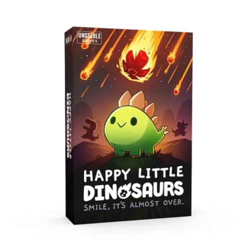 Unstable Games Happy Little Dinosaurs Board Game Funny Card Game for Adults and Kids Family Board Games for 24 Players Ages 8 and Up From the Creators of Unstable Unicorns and Here to Slay - Image 1