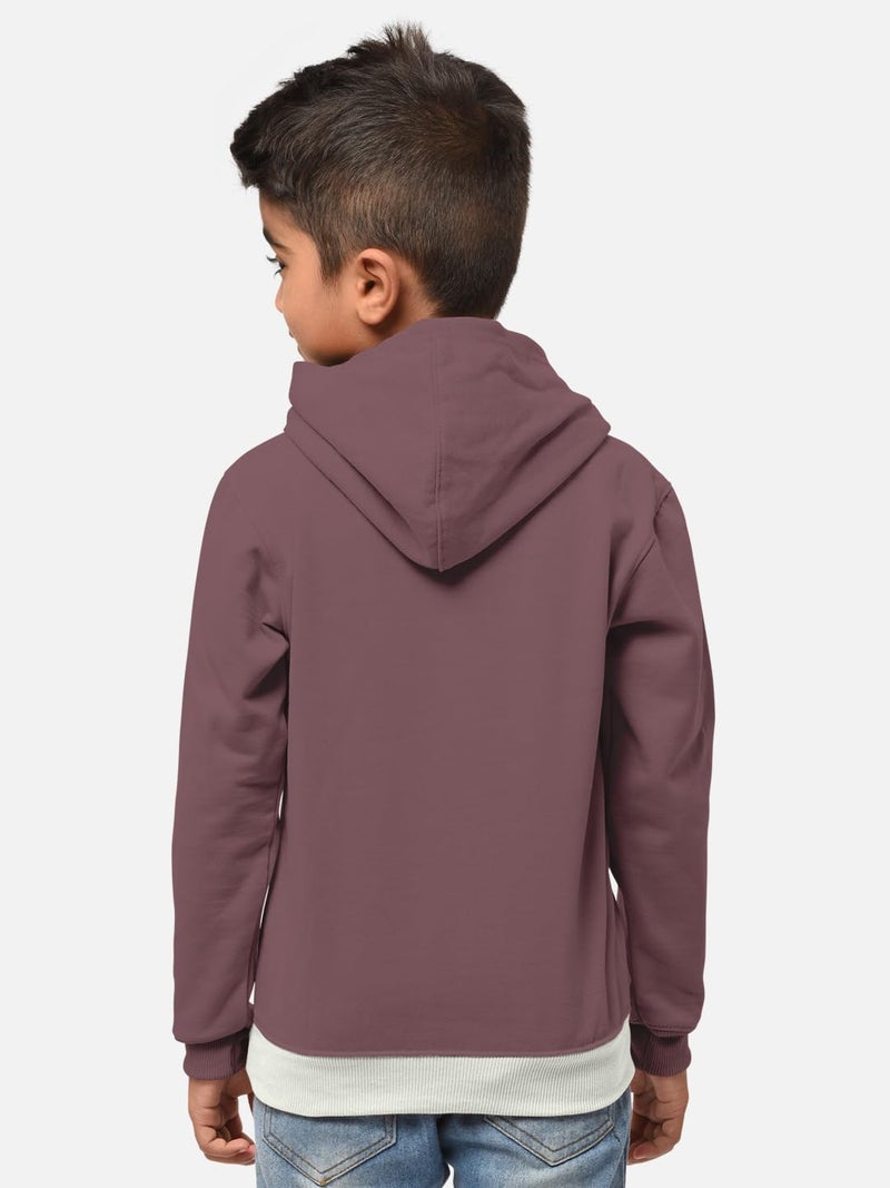 HELLCAT Printed Cotton Blend Full Sleeve Hoodie T-Shirt Jogger Trackpant Clothing Set for Boys Brown/Black 9-10 Years - Image 4