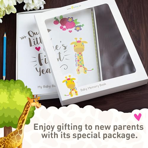 Ronica First Year Baby Memory Book & Baby Journal - Modern Baby Shower Gift & Keepsake for New Parents to Record Photos & milestones - Five Year Scrapbook & Picture Album for boy & Girl Babies - Image 5