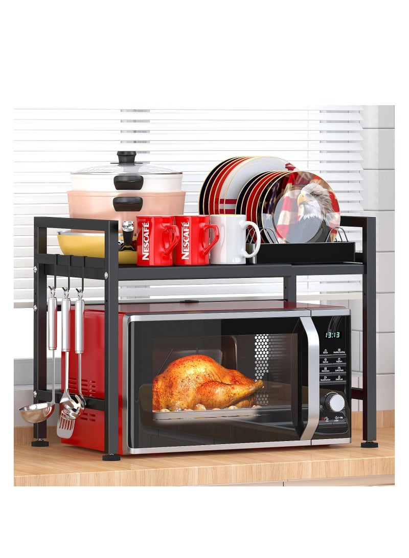 حامل معدني لفرن الميكروويف فوق منظم فرن الميكروويف رف تخزين - Image 2