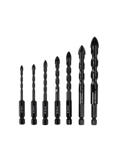 Cool Baby 7-Piece Concrete Drill Bit Set Cross Carbide Tipped Drill Bits for Drilling Brick Tile Concrete Plastic and Wood Ceramic Tile  - Image 1