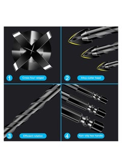 Cool Baby 7-Piece Concrete Drill Bit Set Cross Carbide Tipped Drill Bits for Drilling Brick Tile Concrete Plastic and Wood Ceramic Tile  - Image 4