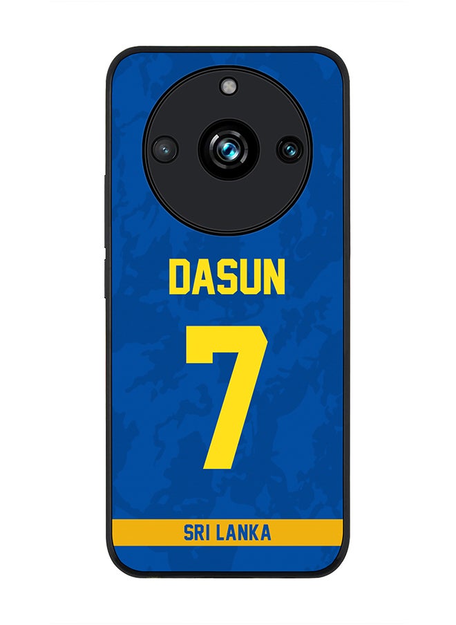 Stylizedd Rugged Black Edge case for Realme 11 Pro/Realme 11 Pro+, Custom Slim fit Thin Phone Case Cover - Team Sri lanka Dasun Shanaka, Jersey No 7  - Image 1