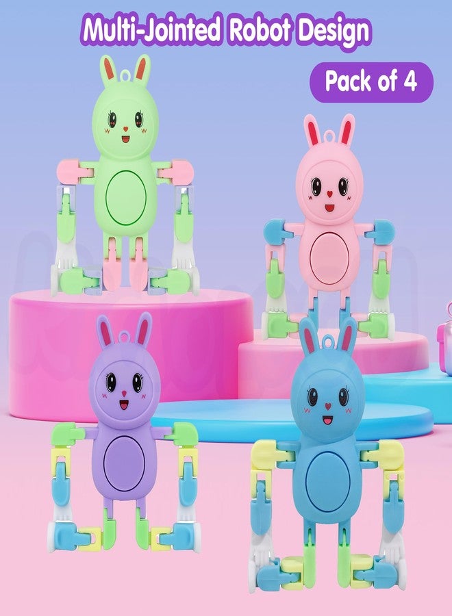 Kidology 4-Pack Bunny Spinner Toys | Transformable Robot-Style Spinning Hand Toy for Kids 4+ | Calm Play, Stress Relief, Sensory Fun & Party Bag Filler - Image 5