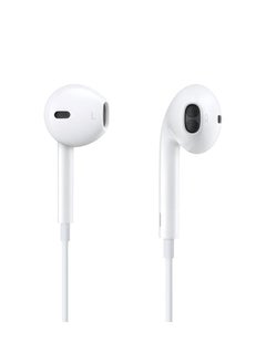 سماعات EarPods مع موصل Lightning سلكية A 1748 صوت بجودة عالية وميكروفون للمكالمات الواضحة - أبيض