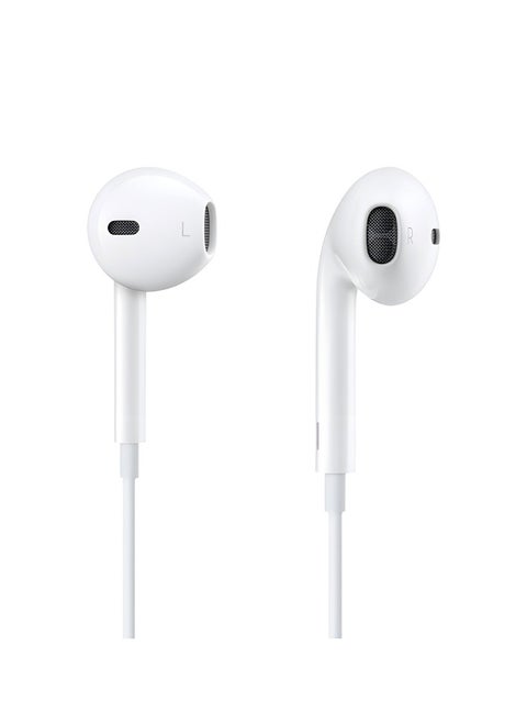 سماعات EarPods مع موصل Lightning سلكية A 1748 صوت بجودة عالية وميكروفون للمكالمات الواضحة - أبيض
