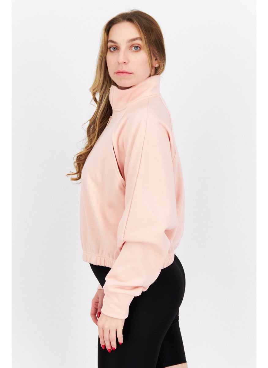 Women Sportswear Fit Long Sleeve Outdoor Sweatshirt, Pink - pzsku/ZAB37511C5206A5F2E333Z/45/_/1724350590/6c25a439-ad24-4333-b82e-54088131fe12