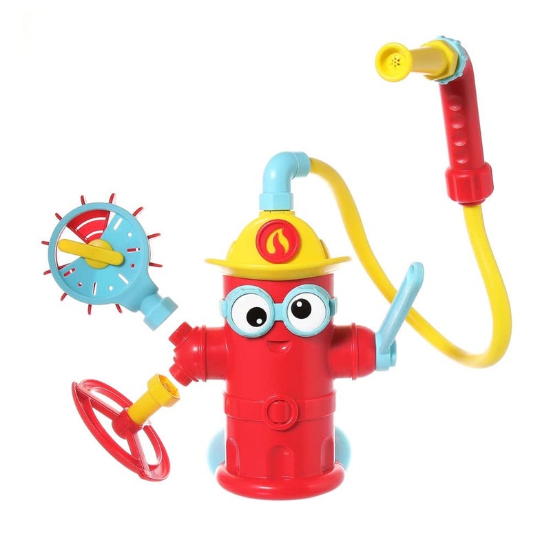 Yookidoo Baby Bath Toddler Toys Ages 3 Ready Freddy Spray N Sprinkle Fire Hydrant Bathtime Toy Includes Hose Spray Nozzle Wheel Water Gauge Attach to Any Bath Tub or Shower Mold Free - Image 3