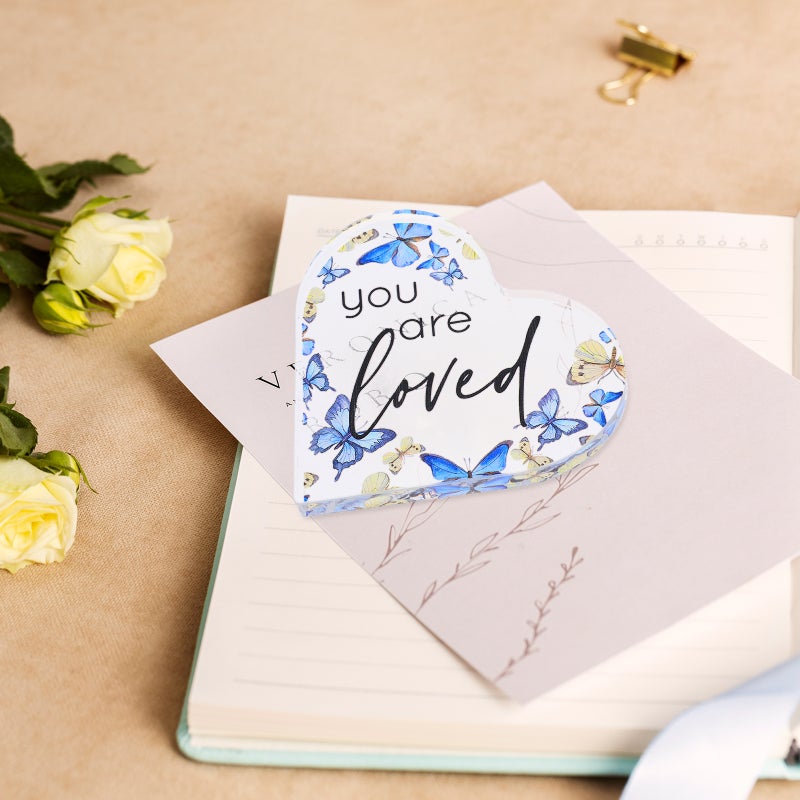 2pcs Inspirational Desk Decor Engraved Heart Keepsake Cheer up Heart Decor - Image 4
