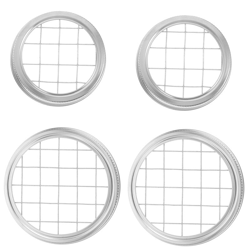 4 Sets Of Jar Flower Lid Insert Metal Flower Frog Lid Small Mouth Jar Lid Vase Accessories Canning Jar Lid Holder Reusable Floral Grid for Jars - Image 4