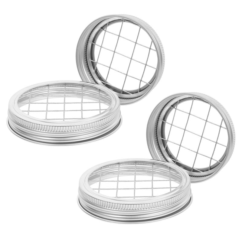 4 Sets Of Jar Flower Lid Insert Metal Flower Frog Lid Small Mouth Jar Lid Vase Accessories Canning Jar Lid Holder Reusable Floral Grid for Jars - Image 5