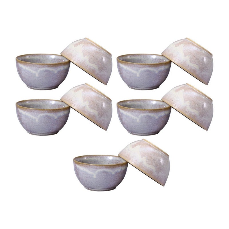 caffeine Ceramic Handmade Cream Studio kattori Bowl Set of 10