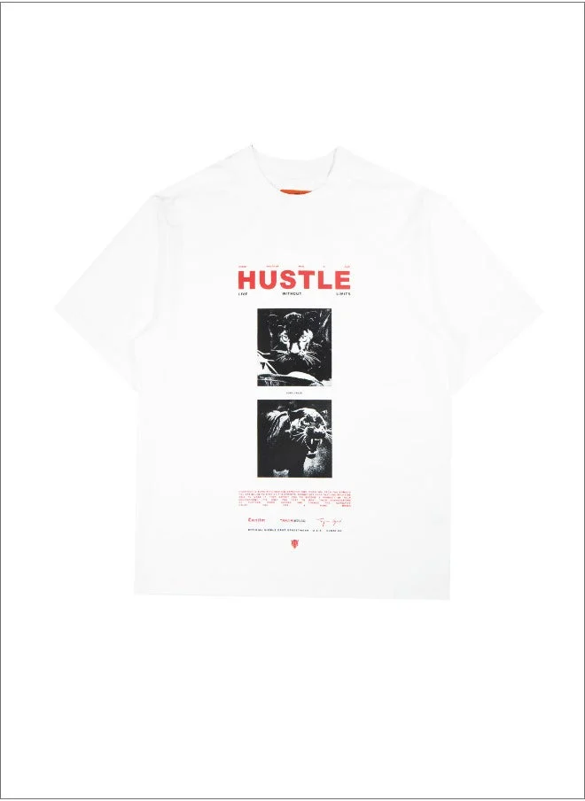فريق تنجيم TANJIM SQUAD – HUSTLE T-SHIRT WHITE
