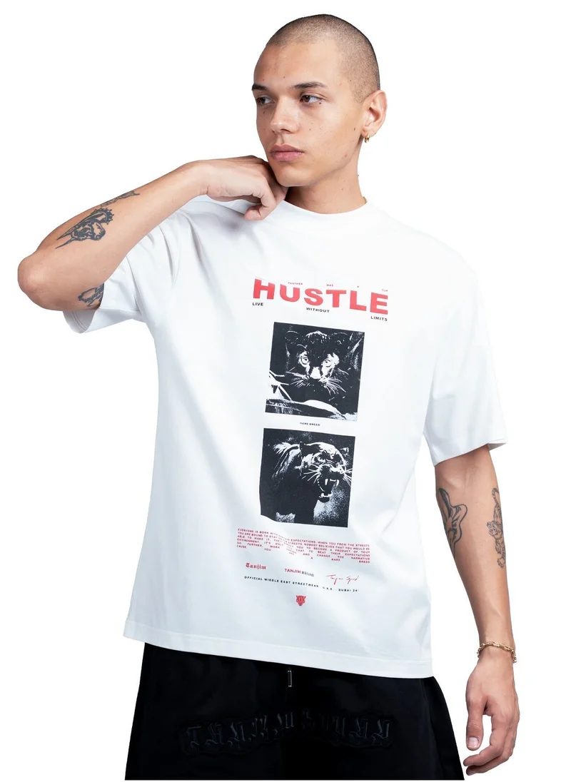 TANJIM SQUAD – HUSTLE T-SHIRT WHITE