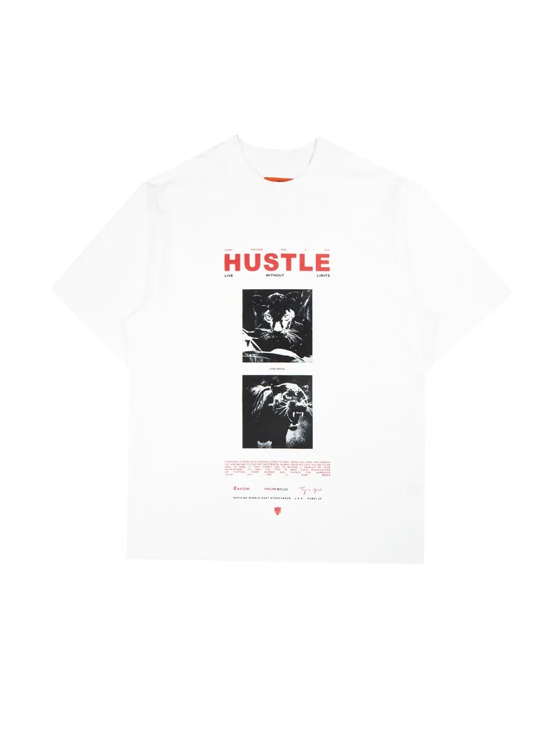 Tanjim Squad WHITE TANJIM SQUAD – HUSTLE T-SHIRT WHITE for Men | Best Price UAE