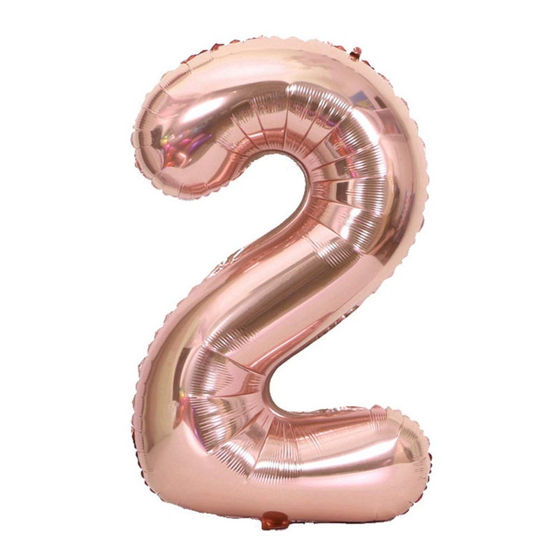 Tellpet Rose Gold Number 2 Balloon 40 Inch - Image 4