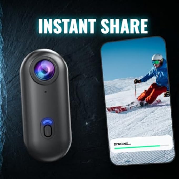 rayihni POV CAPTURE PRO, POV PRO 4K CAMERA, ACTION CAMERA 4K POCKET ACTION CAM, 170° WIDE ANGLE, MOTORCYCLE BIKE CAM, COMPACT MAGNETIC HANDS-FREE CAMERAS WITH ACCESSORIES (PREMIUM BLACK,128G) - Image 3