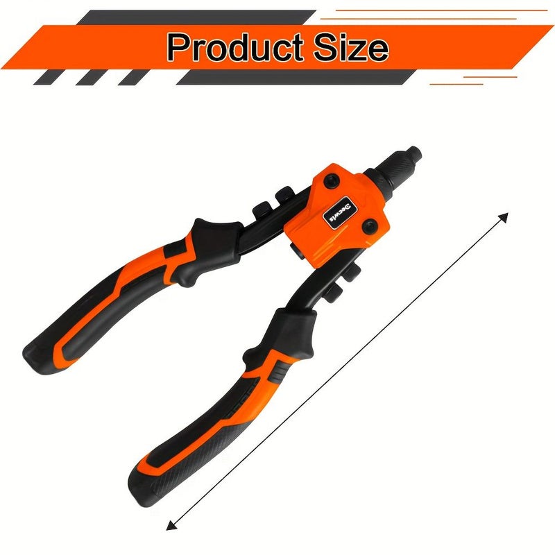 51pcs Rivet Nut Tool Kit With Ergonomic Manual Pull Gun For Metal Aluminum Steel - Image 2