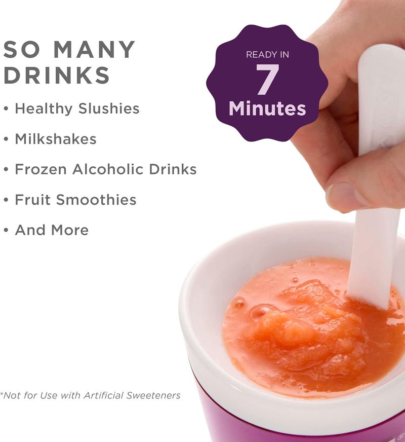 ZOKU Original Slush and Shake Maker, Compact Make and Serve Cup with Freezer Core Creates Single-Serving Smoothies, Slushies and Milkshakes in Minutes, BPA-free, Purple - Image 2