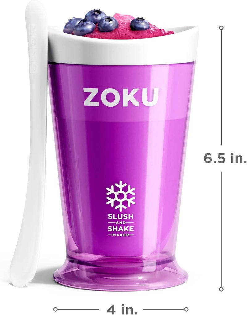 ZOKU Original Slush and Shake Maker, Compact Make and Serve Cup with Freezer Core Creates Single-Serving Smoothies, Slushies and Milkshakes in Minutes, BPA-free, Purple - Image 3