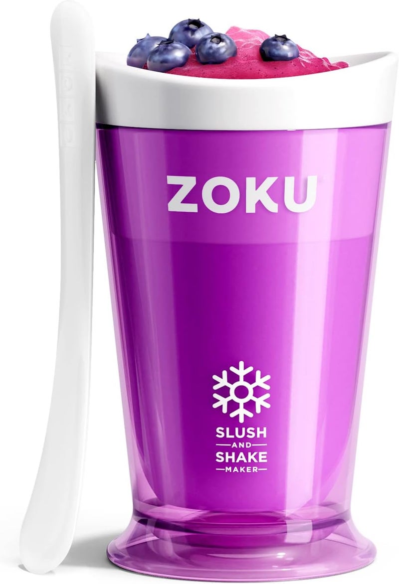 ZOKU Original Slush and Shake Maker, Compact Make and Serve Cup with Freezer Core Creates Single-Serving Smoothies, Slushies and Milkshakes in Minutes, BPA-free, Purple - Image 1