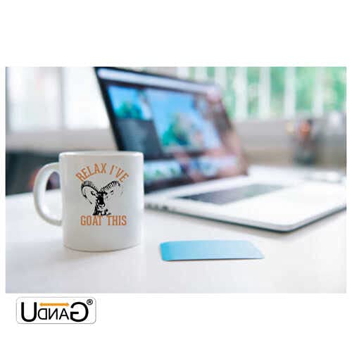 UDNAG White Ceramic Coffee/Tea Mug 'Goat | Relax I've Goat This' Perfect for Gifting [330ml] - Image 2