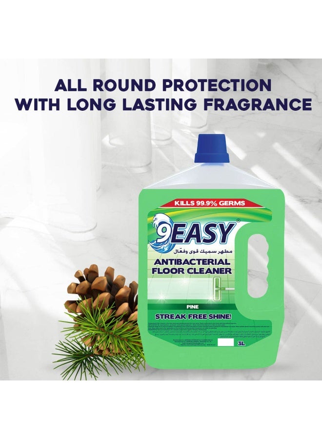 9 إيزي منظف ​​الأرضيات المضاد للبكتيريا برائحة الصنوبر 3 لتر - Image 2