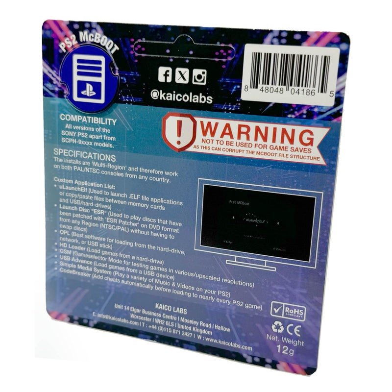 KAICO بطاقة ذاكرة PS2 8MB من Kaico Free McBoot - FMCB 1.966 لجهاز PS2 - Free McBoot PS2 توصيل وتشغيل - حل Softmod بطاقة ذاكرة PS2 - Image 2