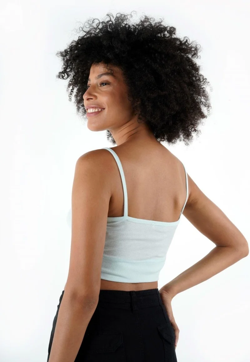 Alexander Gardi Alexandergardi Strap V Neck Crop Top Bustier (B24-0079 01)