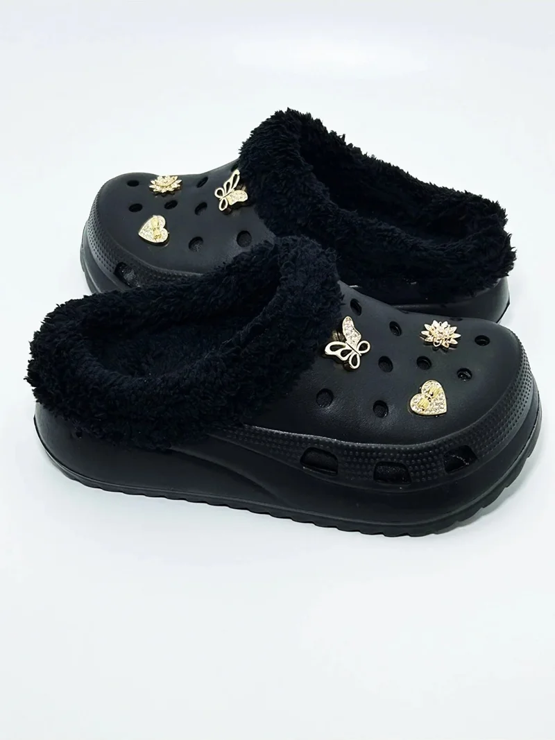 Akınalbella Black Stone Slippers