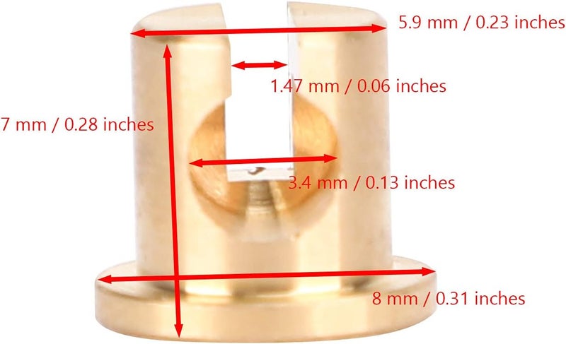 Topteng Universal Carburetor Throttle Cable End Joint Guide Nut - 10 Pieces for ATV Models - Image 2