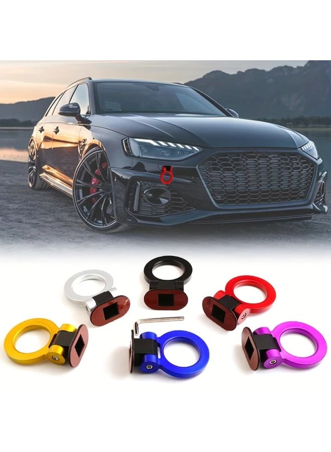 Purple Decorative Car Towing Hook Sticker Front Bumper Racing Ring Accessory - Image 4