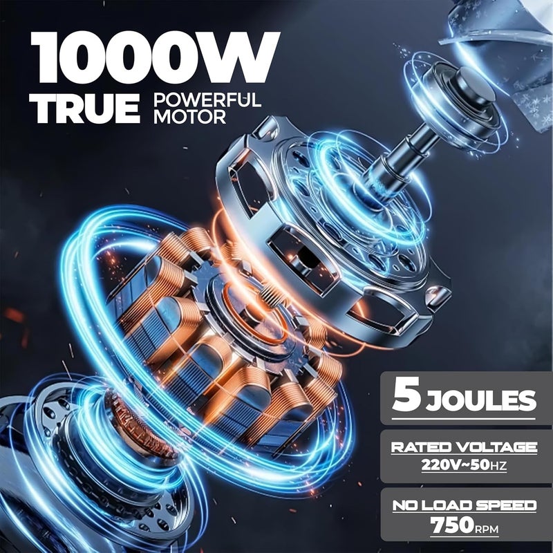 IBELL TOOLS VORMIR Rotary Hammer Drill VR RH28-101, 1000W SDS Plus Core Drill, 26mm Chuck, 5J Impact Energy, 750RPM, 4000 BPM – Heavy Duty Concrete, Masonry & Stone Drilling Machine - Image 3