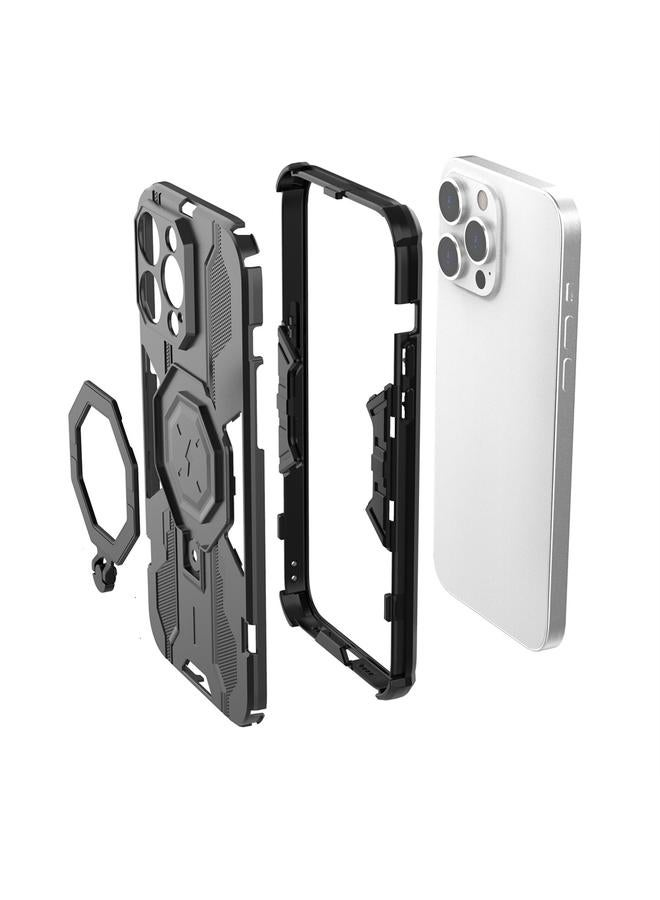 S-TOP Case For iPhone 14 Pro Max MagSafe Supersonic Armor Holder PC Hybrid TPU Phone Case - Image 5