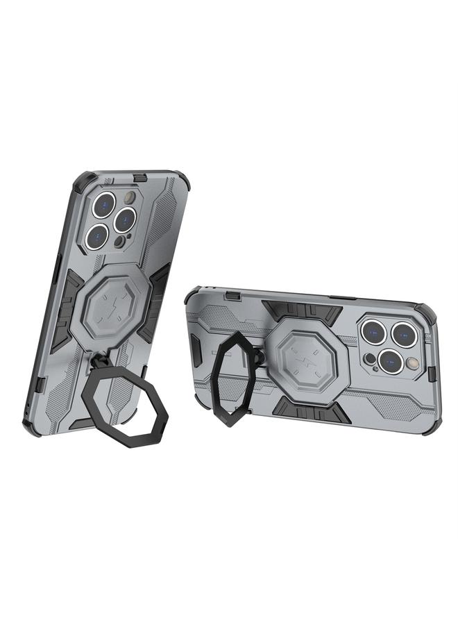 S-TOP Case For iPhone 14 Pro Max MagSafe Supersonic Armor Holder PC Hybrid TPU Phone Case - Image 3