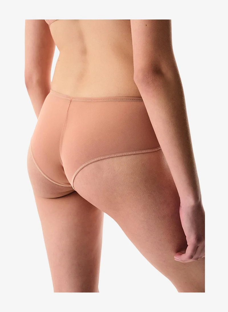 بنتي Women Cheeky Hipster Beige Briefs