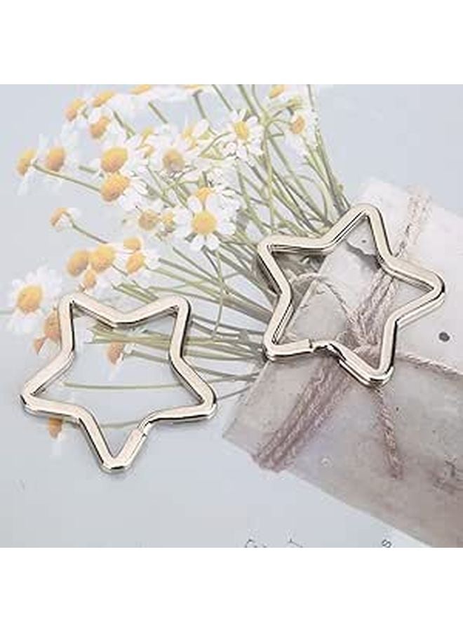 10Pcs Metal Key Ring Chain Hook Connector DIY Jewelry Making Tool Star Heart Shape - Image 1