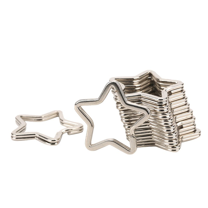 10Pcs Metal Key Ring Chain Hook Connector DIY Jewelry Making Tool Star Heart Shape - Image 5