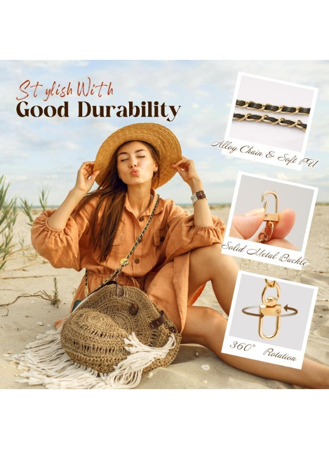 X-level Universal Phone Lanyard, Metal Cell Phone Chain Anti-Theft Crossbody Strap for iPhone 17, 16 Pro Max, 15, Samsung Galaxy S25, S24, S23 Most Smartphones, Adjustable Cell Phone Neck Holder for Women, Gold & Black - Image 4