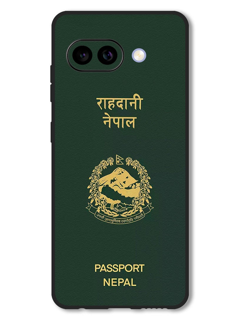Theodor Case Compatible with Google Pixel 9A Protection Shockproof Bumper Cover Nepal Passport - Image 1
