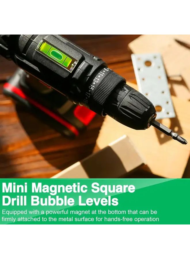 9pcs Small Magnetic Bubble Level Set Mini Precision Leveling Tool For Drill Turntable Tripod Frame - Image 2
