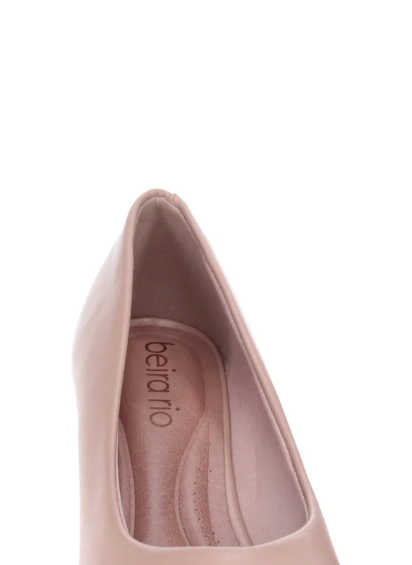 Beira Rio Beira Rio Ladies Low Heel Shoes Beige | Made In Brazil