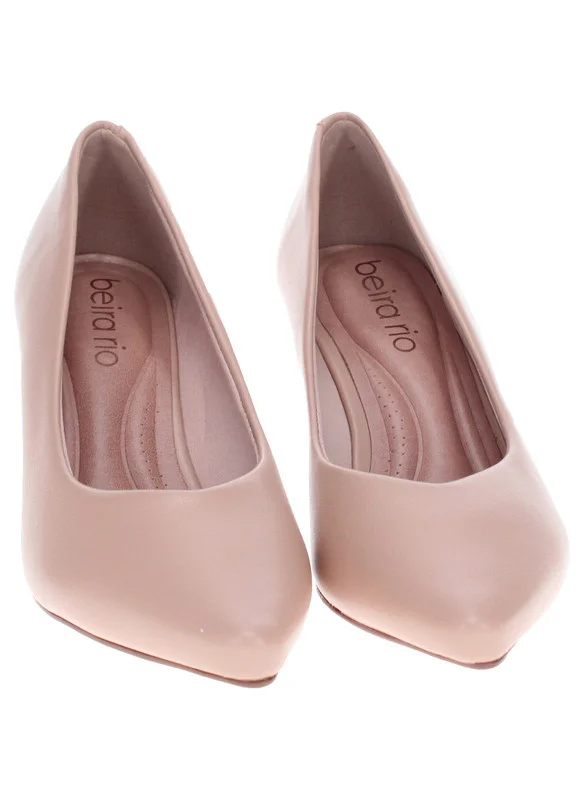 Beira Rio Beira Rio Ladies Low Heel Shoes Beige | Made In Brazil
