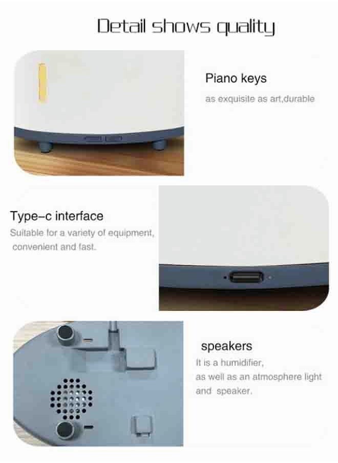 Bluetooth Music Flame Aromatherapy 300ml Humidifier Diffuser Heavy Fog Home Remote Control Led Light Atomizer