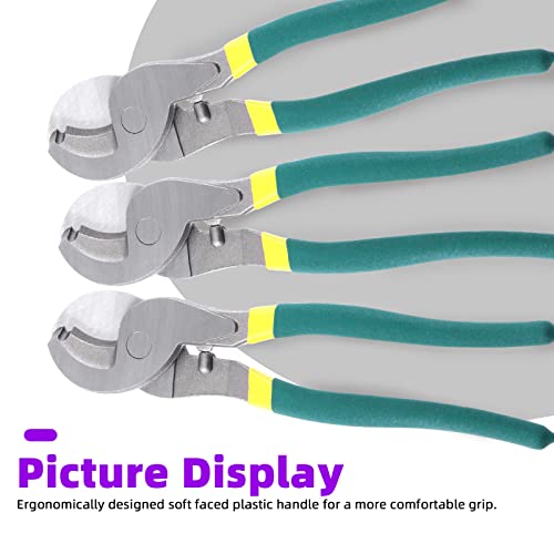 Swpeet 1PCS Heavy Duty Stainless Steel 8 Inch Cable Cutters, Cable Wire Cutters High Leverage Cutter, Wire Rope Cutter for Cutting Aluminum, Copper, Wire, Communications Cable - Image 5