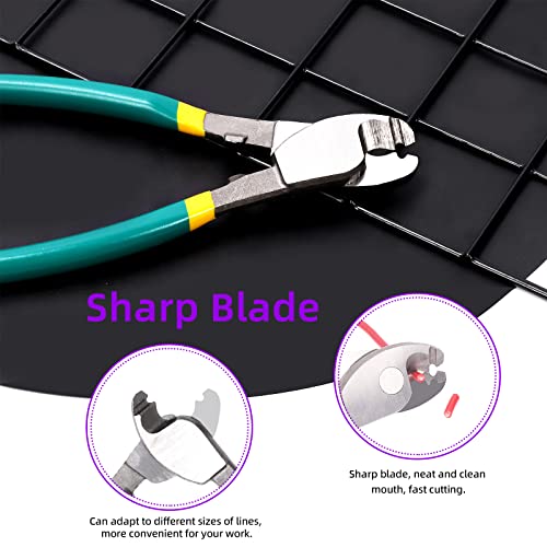 Swpeet 1PCS Heavy Duty Stainless Steel 8 Inch Cable Cutters, Cable Wire Cutters High Leverage Cutter, Wire Rope Cutter for Cutting Aluminum, Copper, Wire, Communications Cable - Image 3