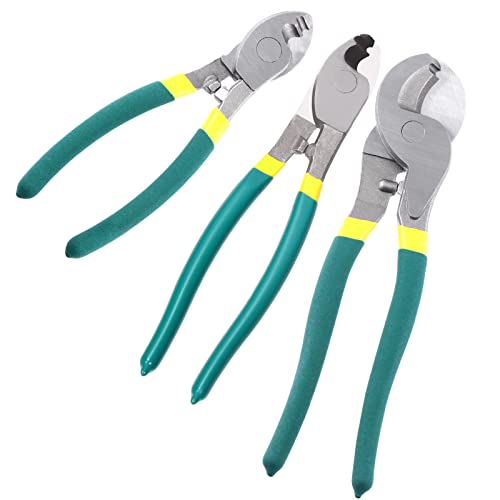 Swpeet 1PCS Heavy Duty Stainless Steel 8 Inch Cable Cutters, Cable Wire Cutters High Leverage Cutter, Wire Rope Cutter for Cutting Aluminum, Copper, Wire, Communications Cable - Image 1