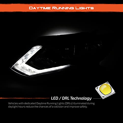 AKKON - For 2017-2019 Nissan Rogue OE Halogen Headlights Housing with LED DRL - Left Driver Side - Image 3