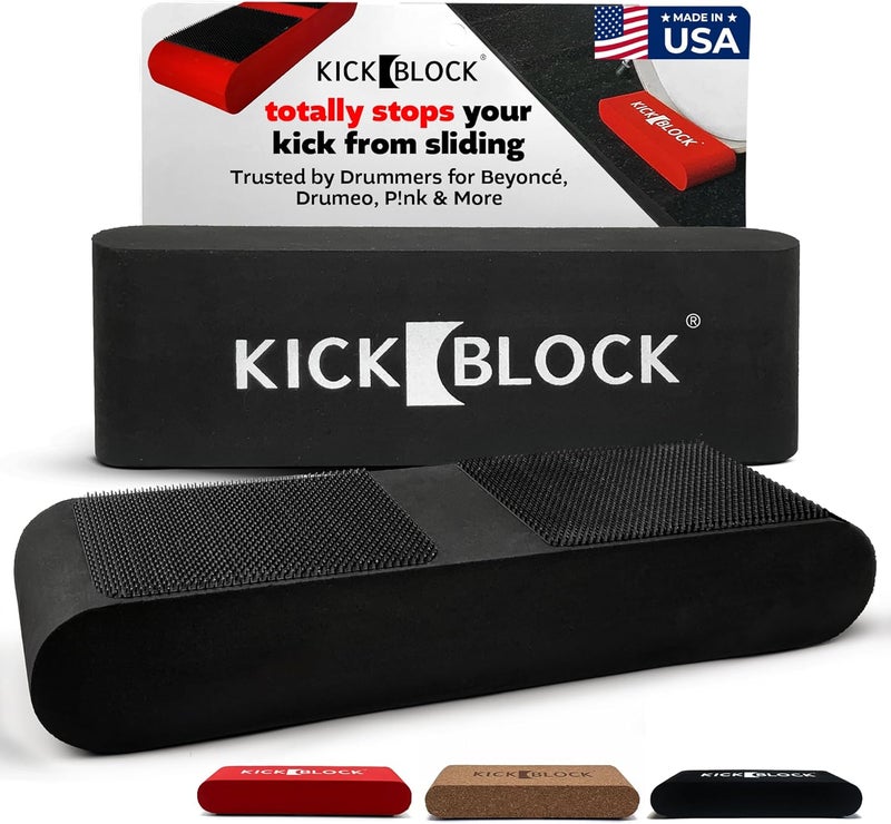 KickBlock Bass Drum Anchor – World's Best Drum Stopper for Creep and Slide Prevention – Ultra-Grip Technology – Lightweight and Portable Accessory – Stage Black - Image 1